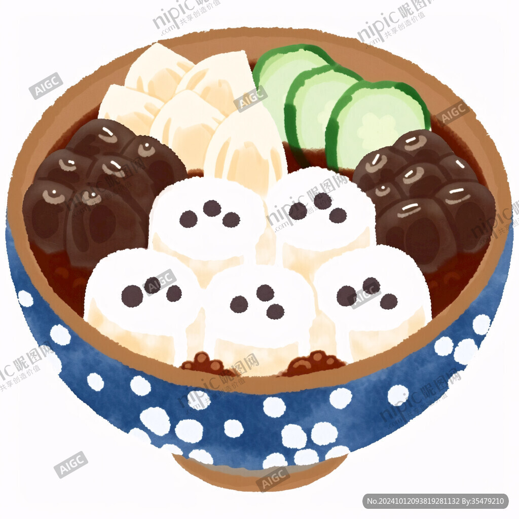 豆泡儿汤插画