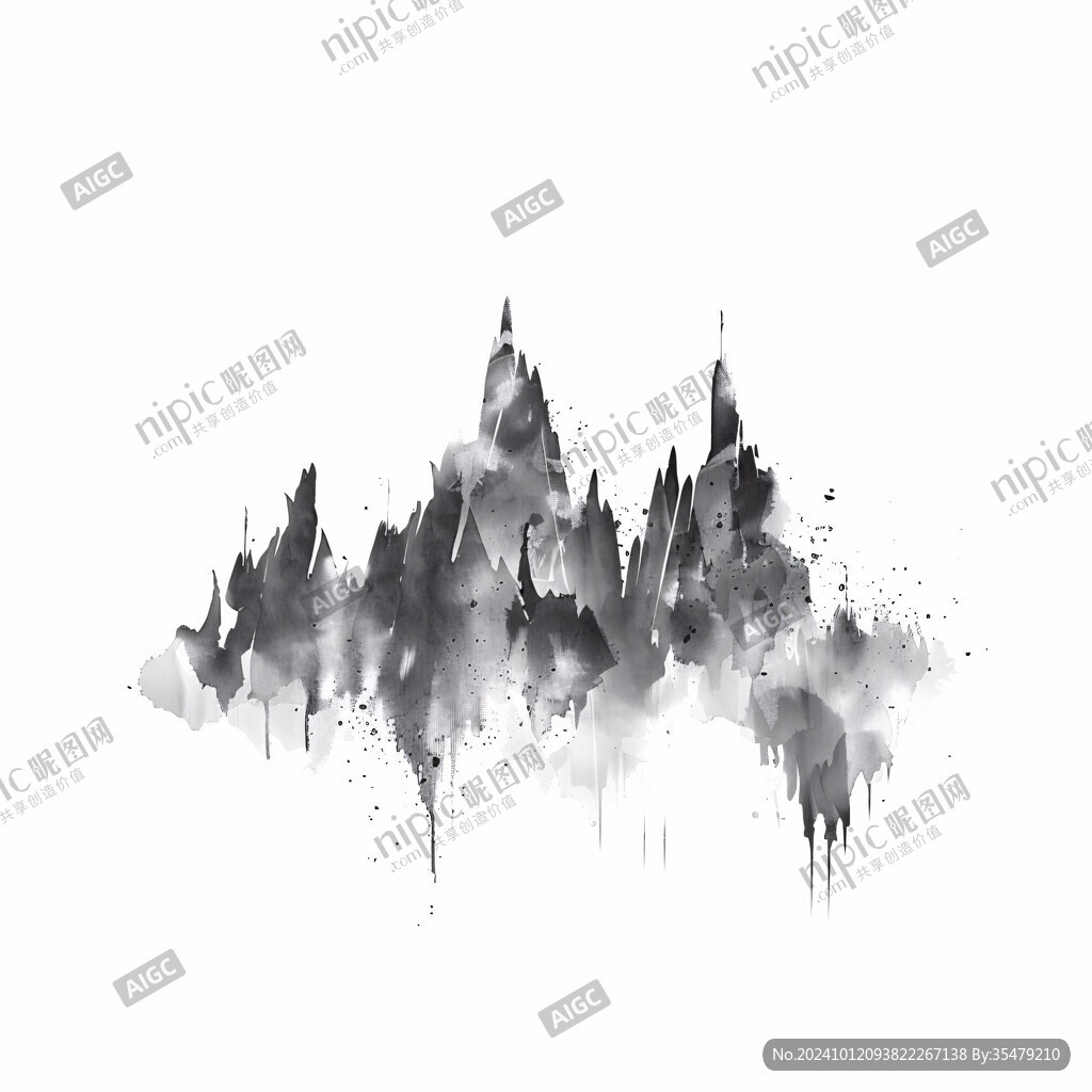 水墨城市水墨画