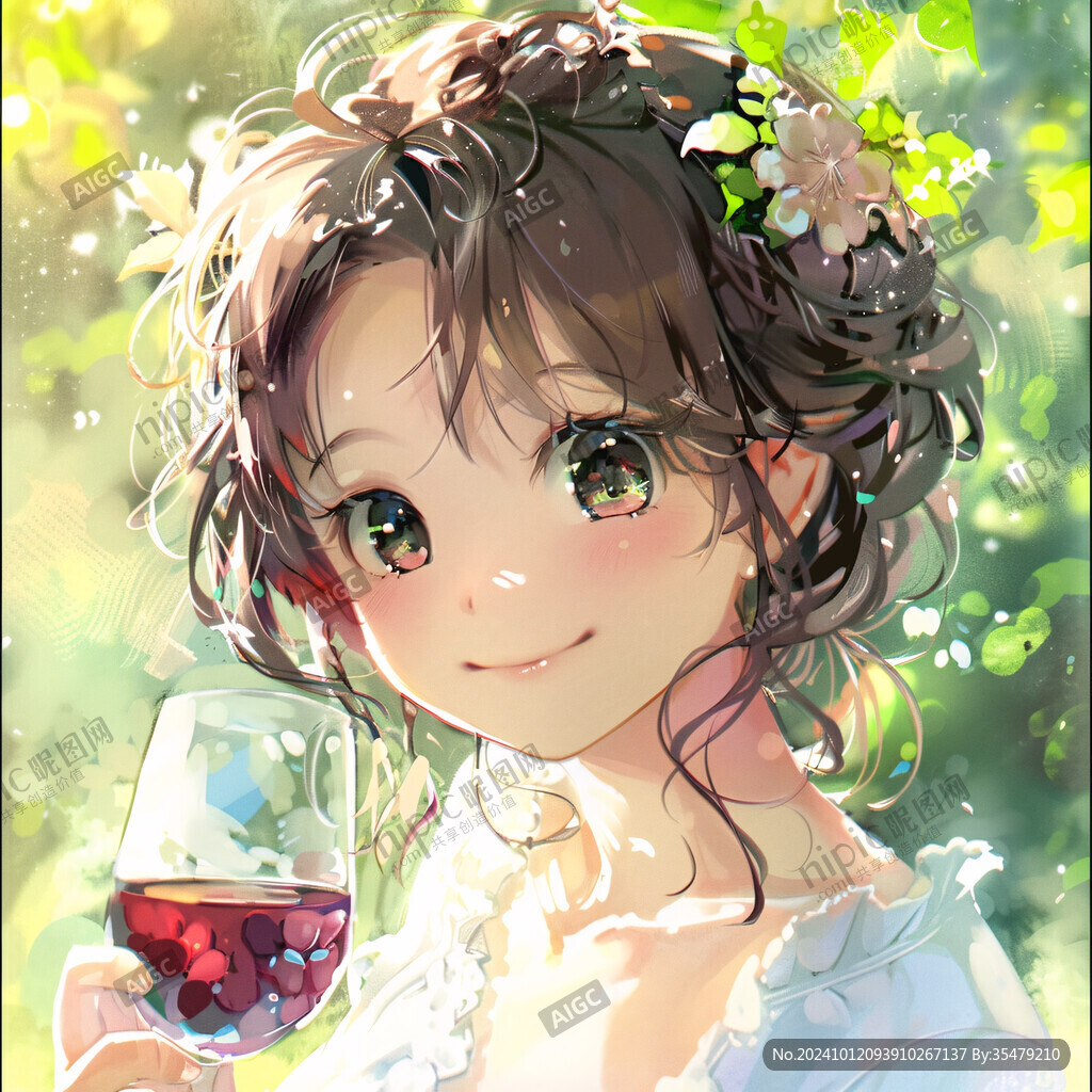 卡通少女葡萄少女