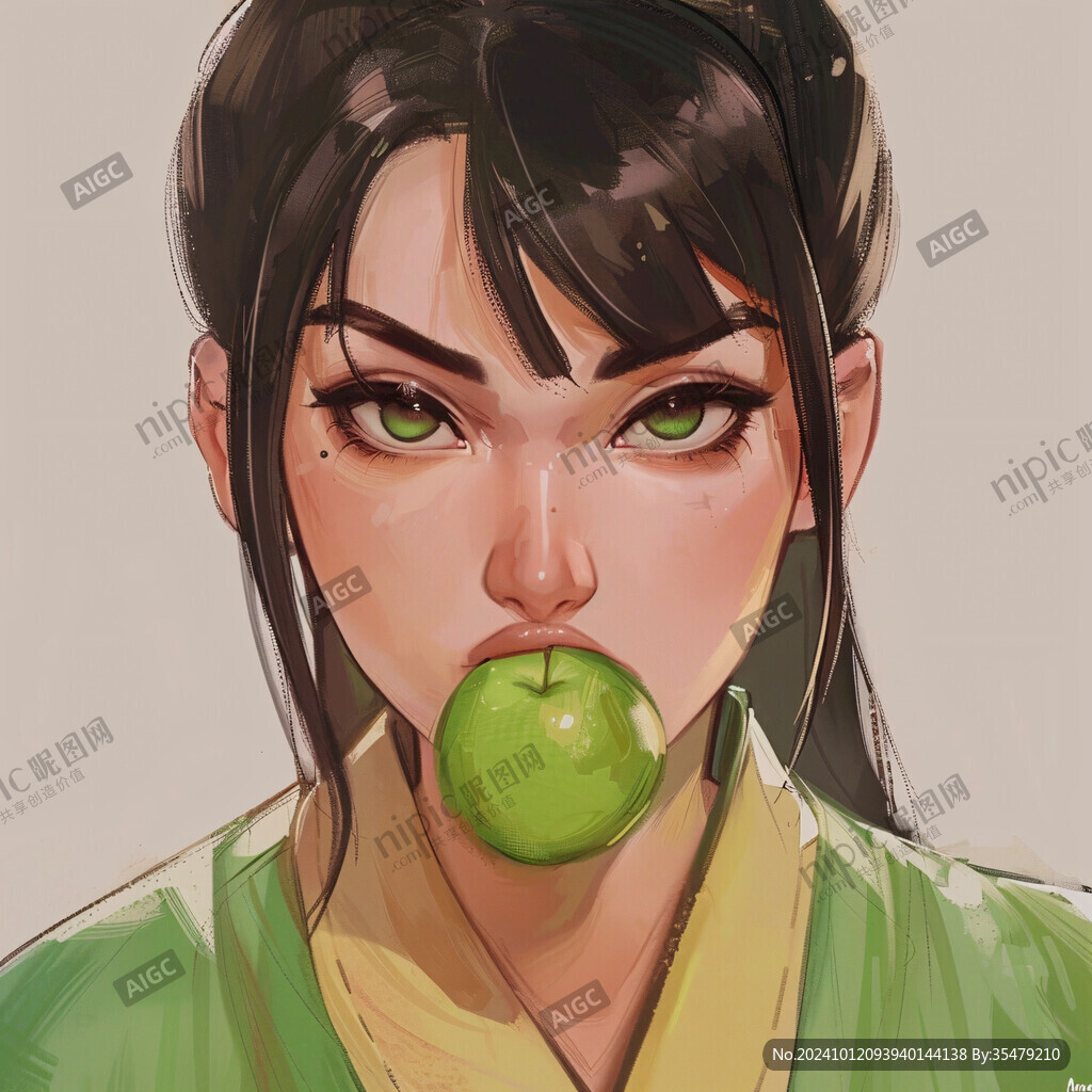 绿宝石李子插画