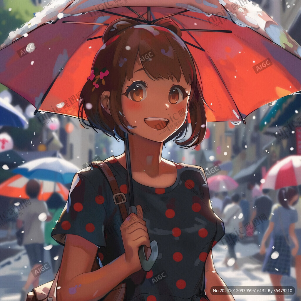 撑伞的少女
