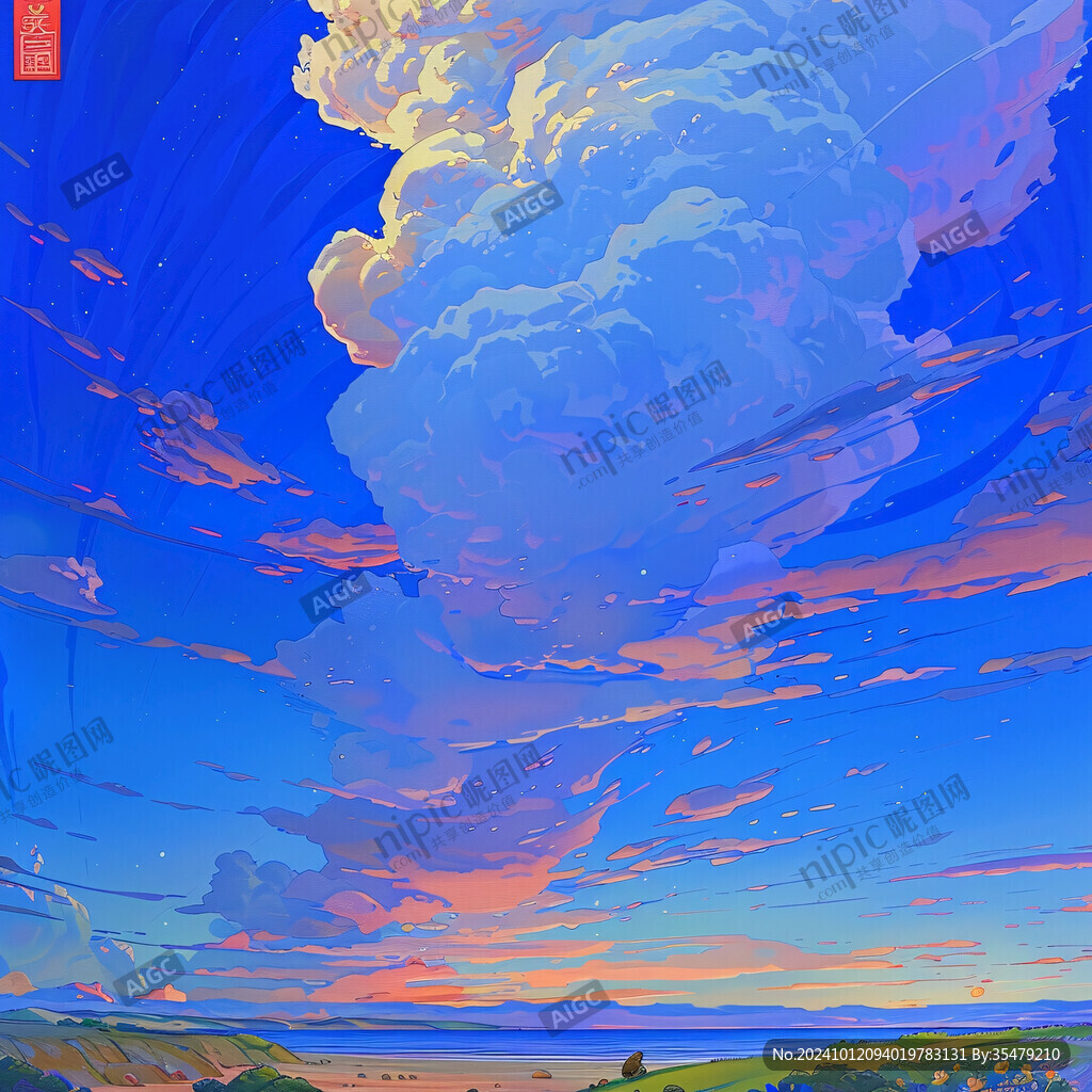 创意插画天空