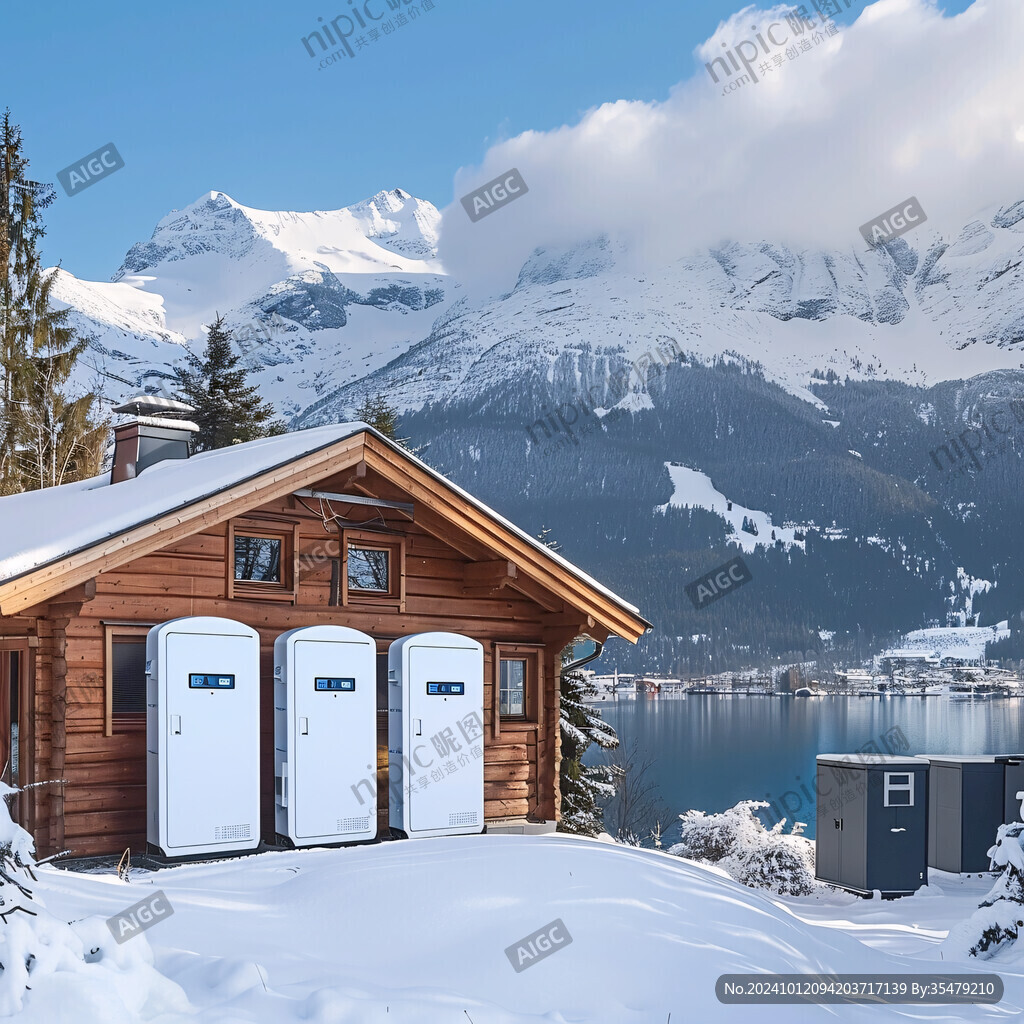 冬天雪屋小屋木屋