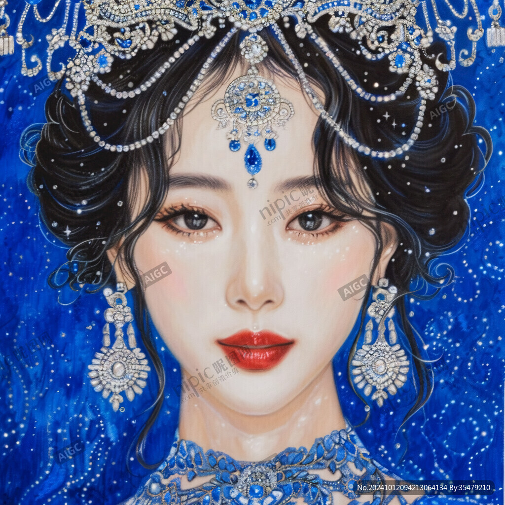 维吾尔美女插画