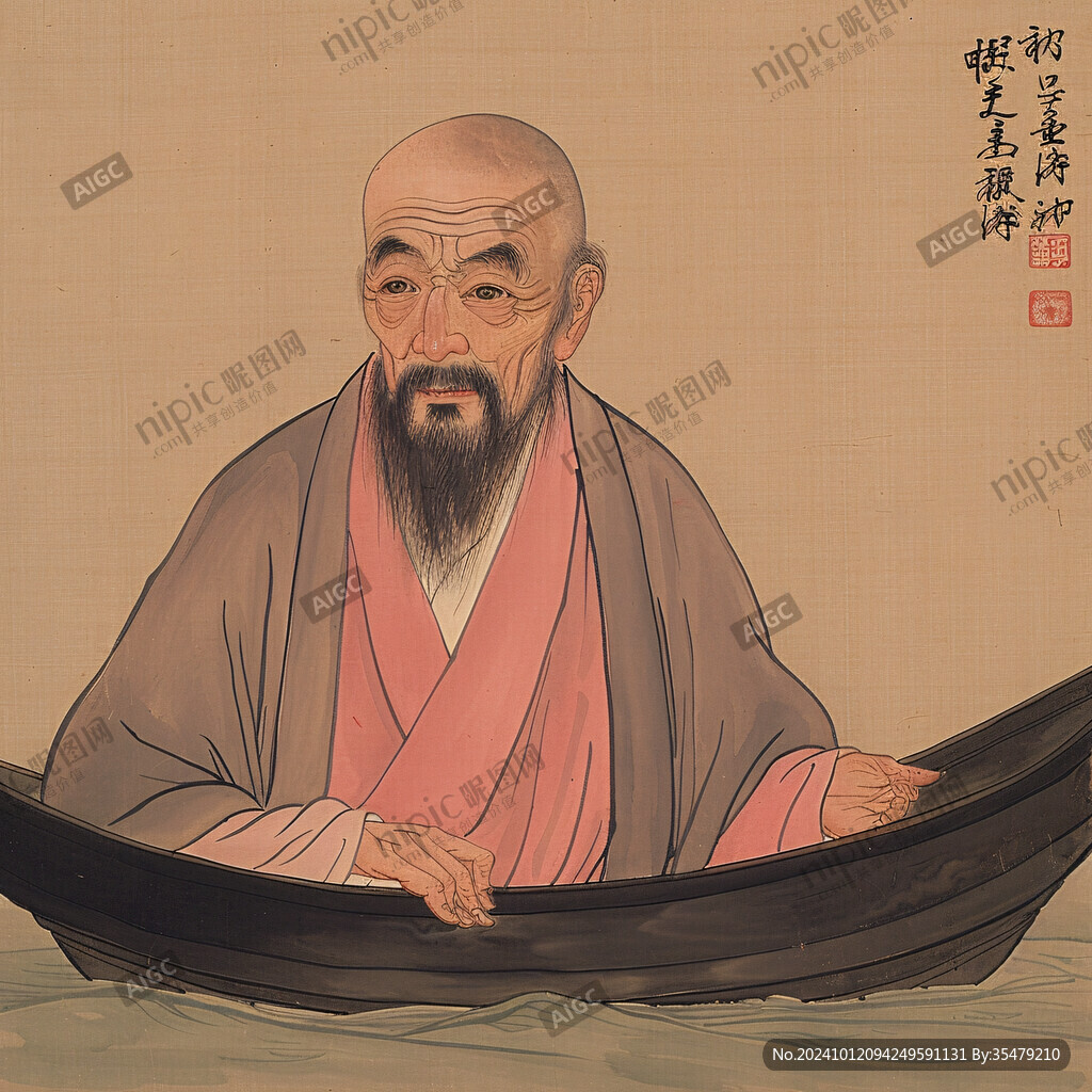 禅素材禅图片人物插画