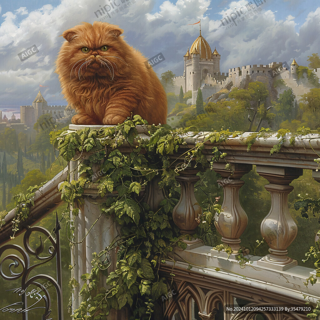 晒太阳的猫插画