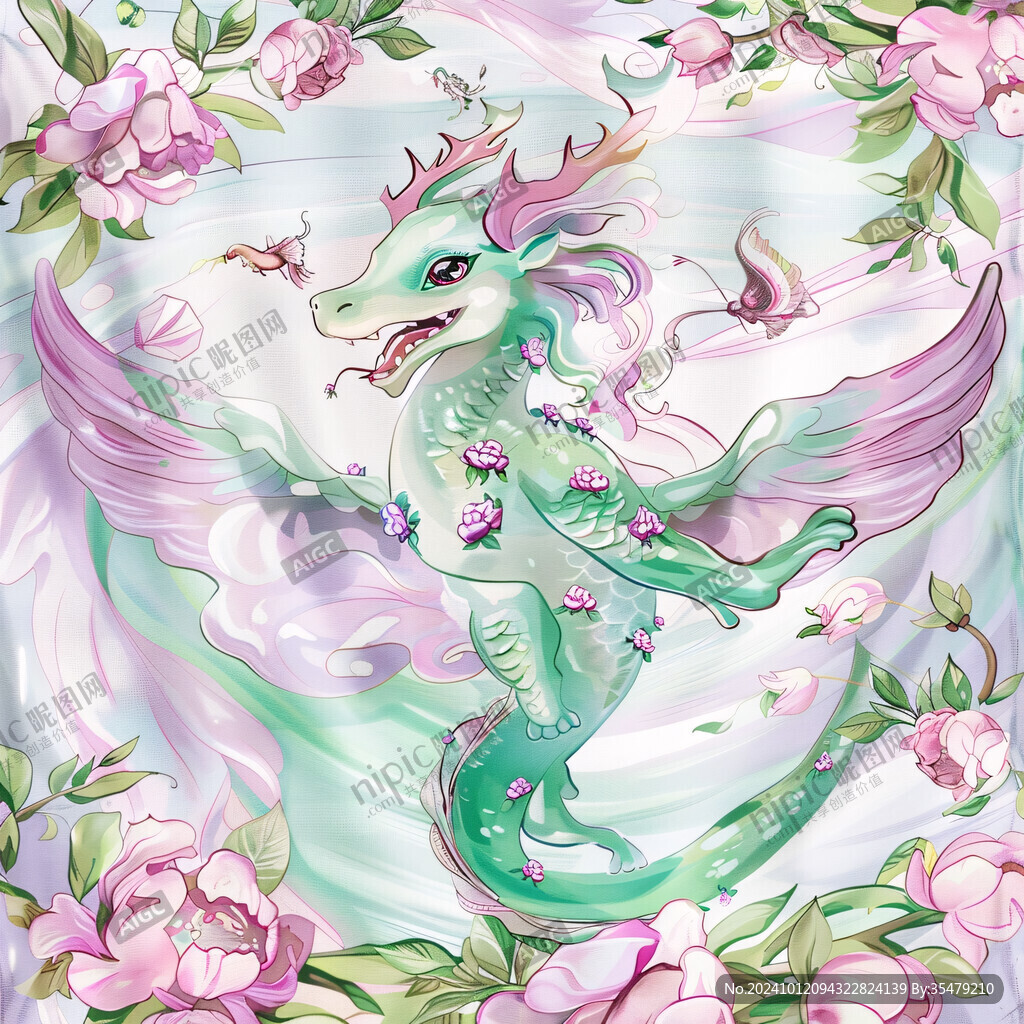 卡通插画龙素材