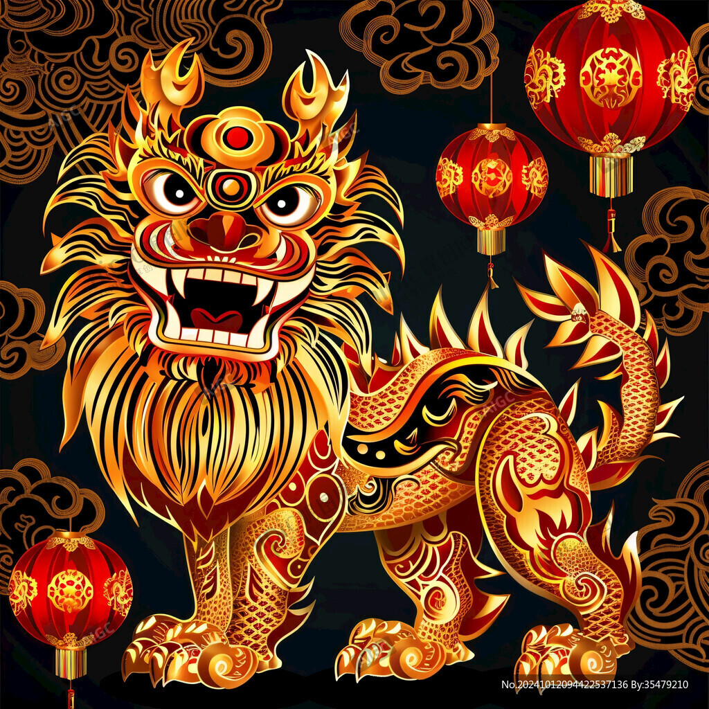 红灯笼狮子