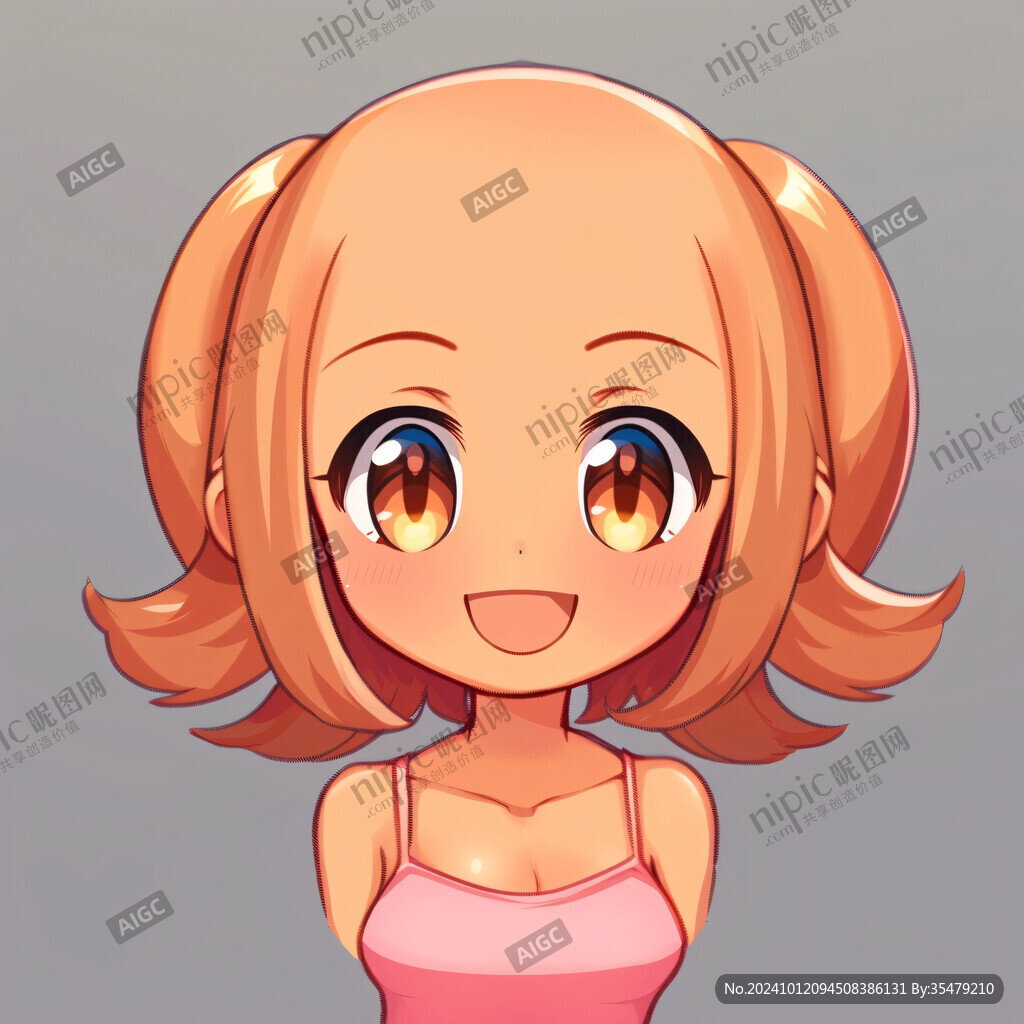 卡通女孩半身像