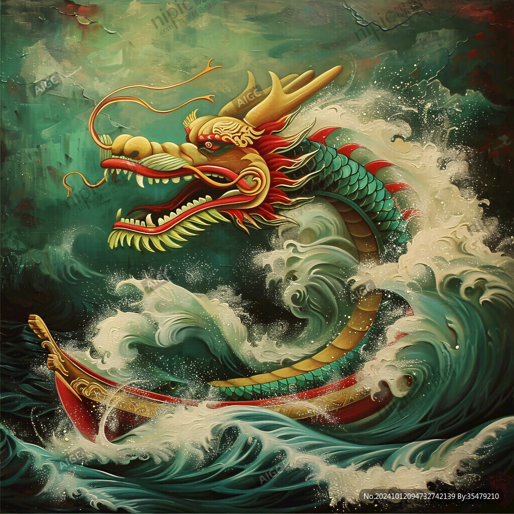 国潮风蛟龙得水