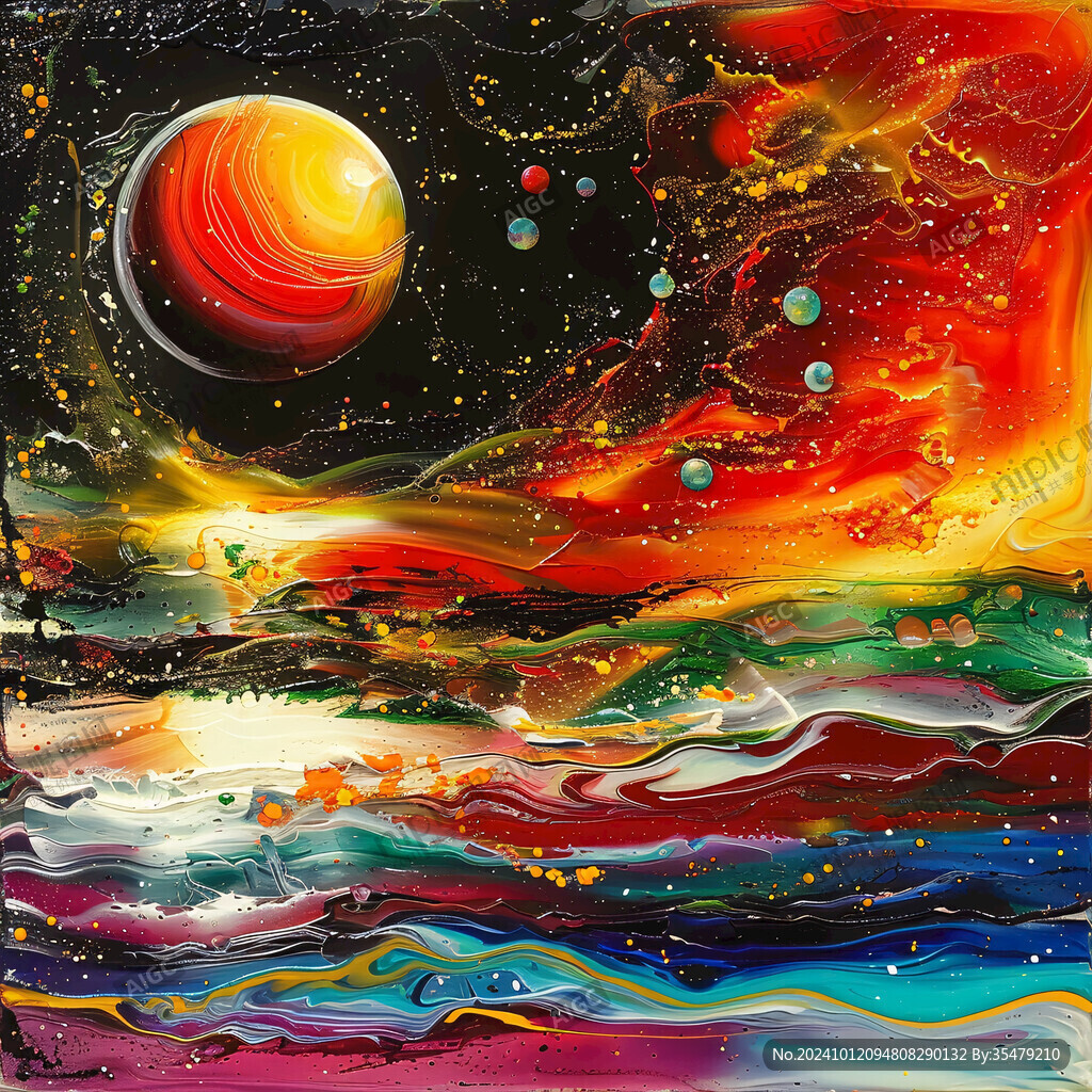 海洋流体画宇宙