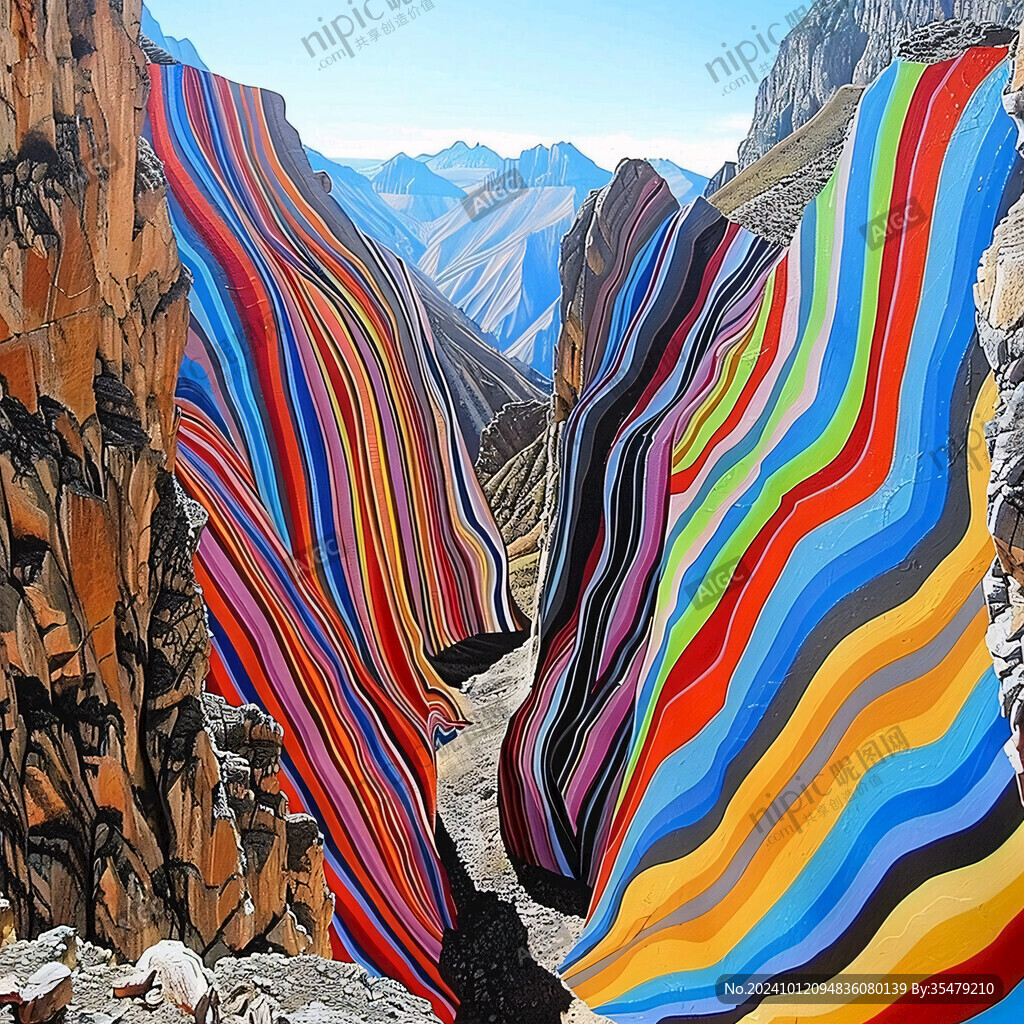 峡谷立体画
