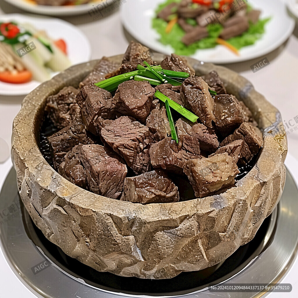 石锅蒸牛肉