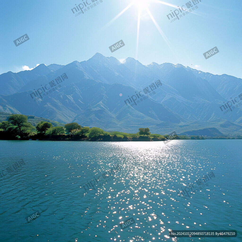 高原湖泊湖水湖景湖边