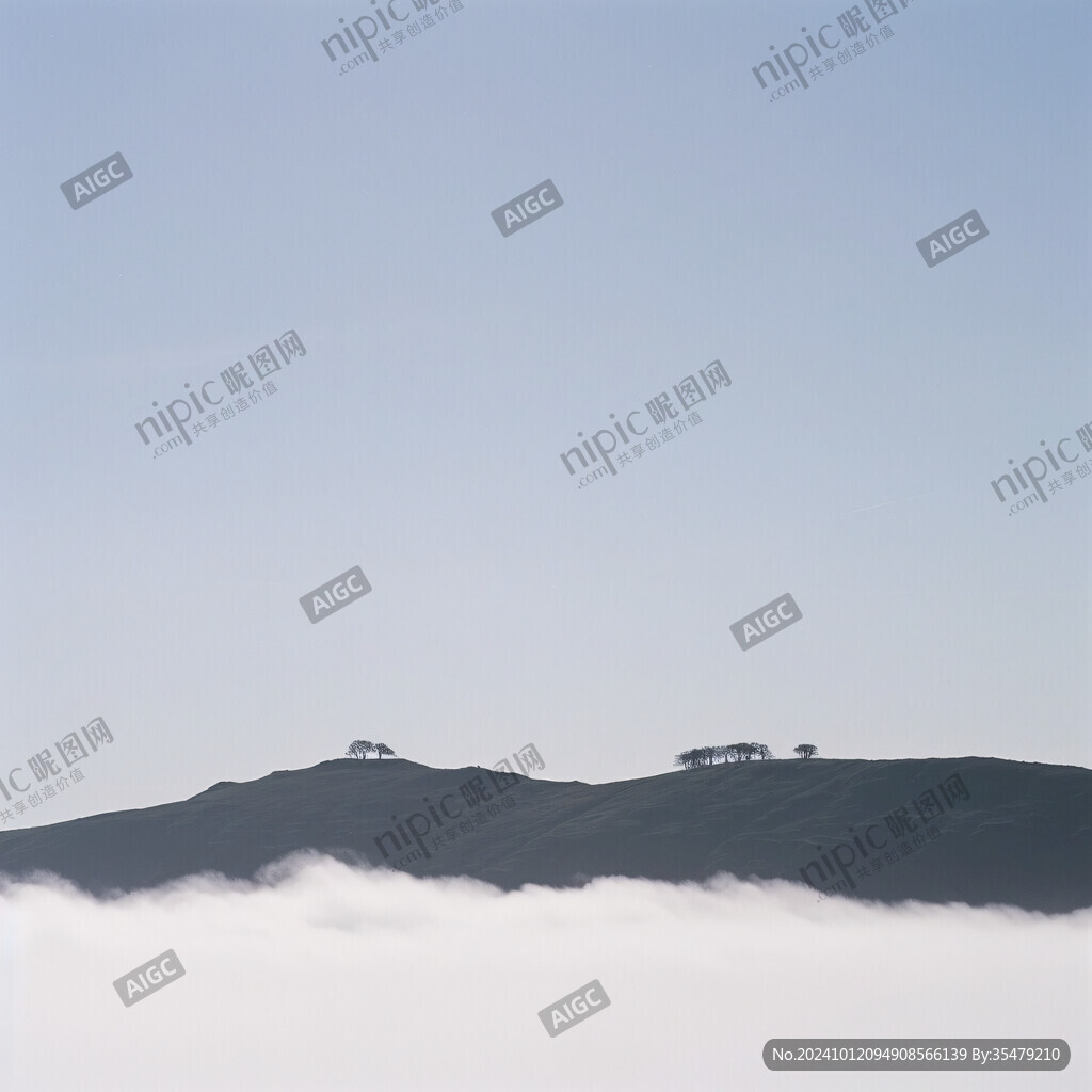高山山脉大山山峰山岚