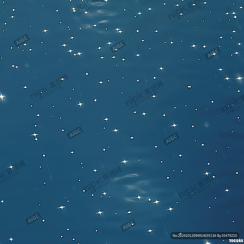 星空波光粼粼水波纹