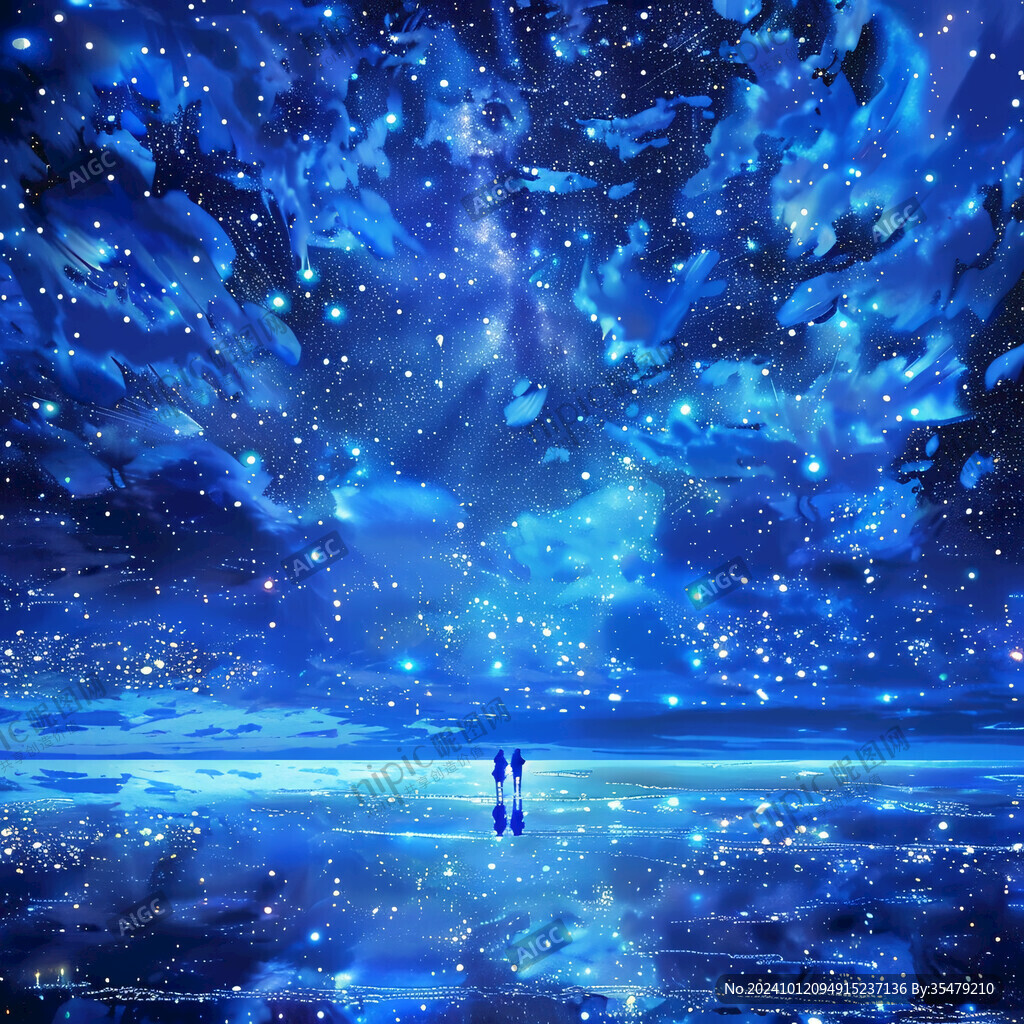 浪漫星空插画