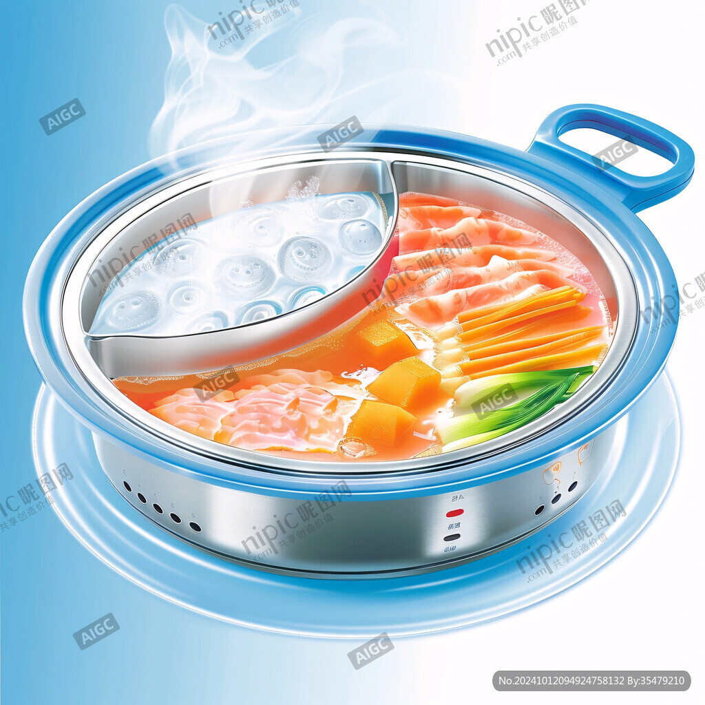 砂锅白肉插画