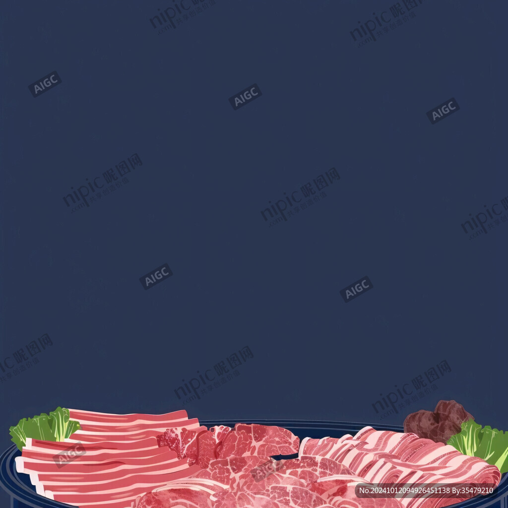 牛肉猪肉插画