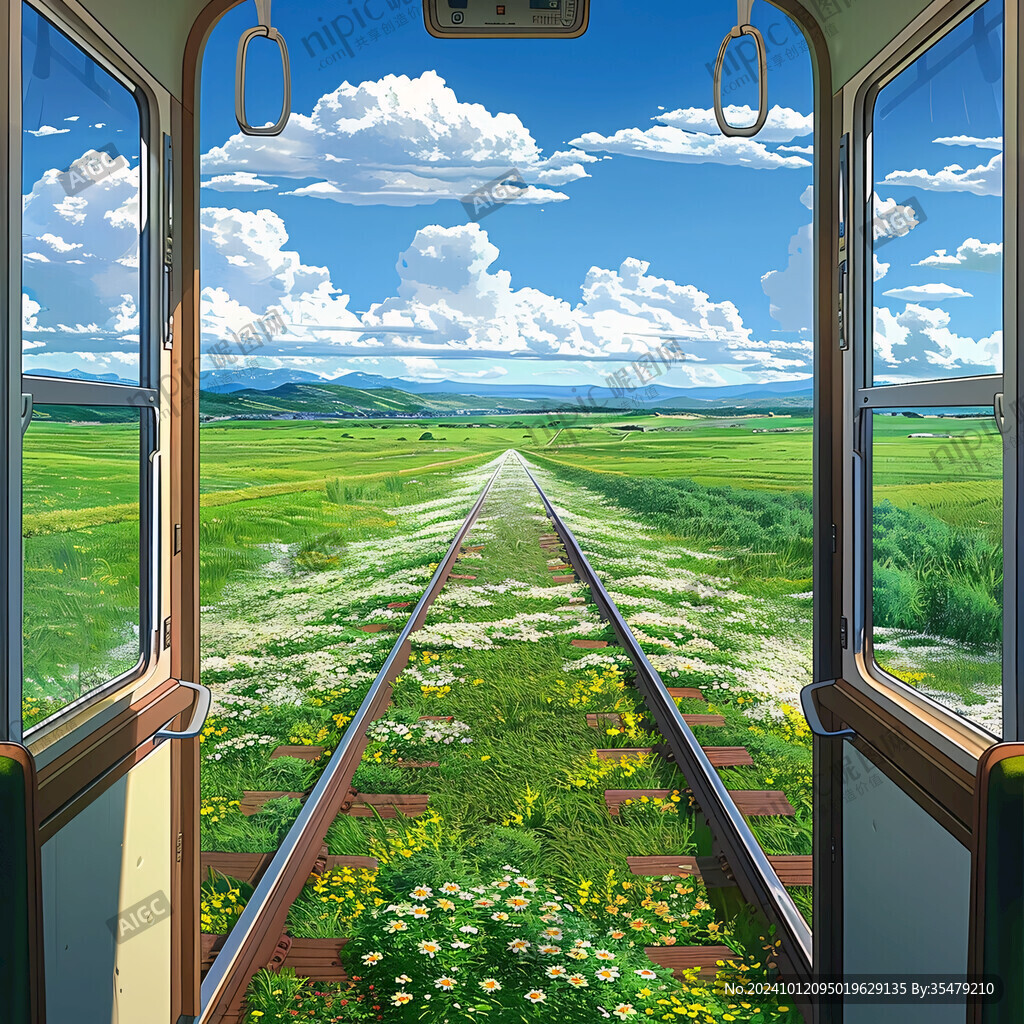 火车旅途风景