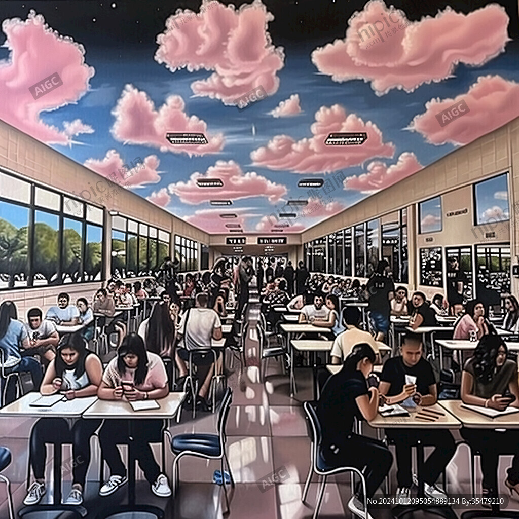 食堂立体画