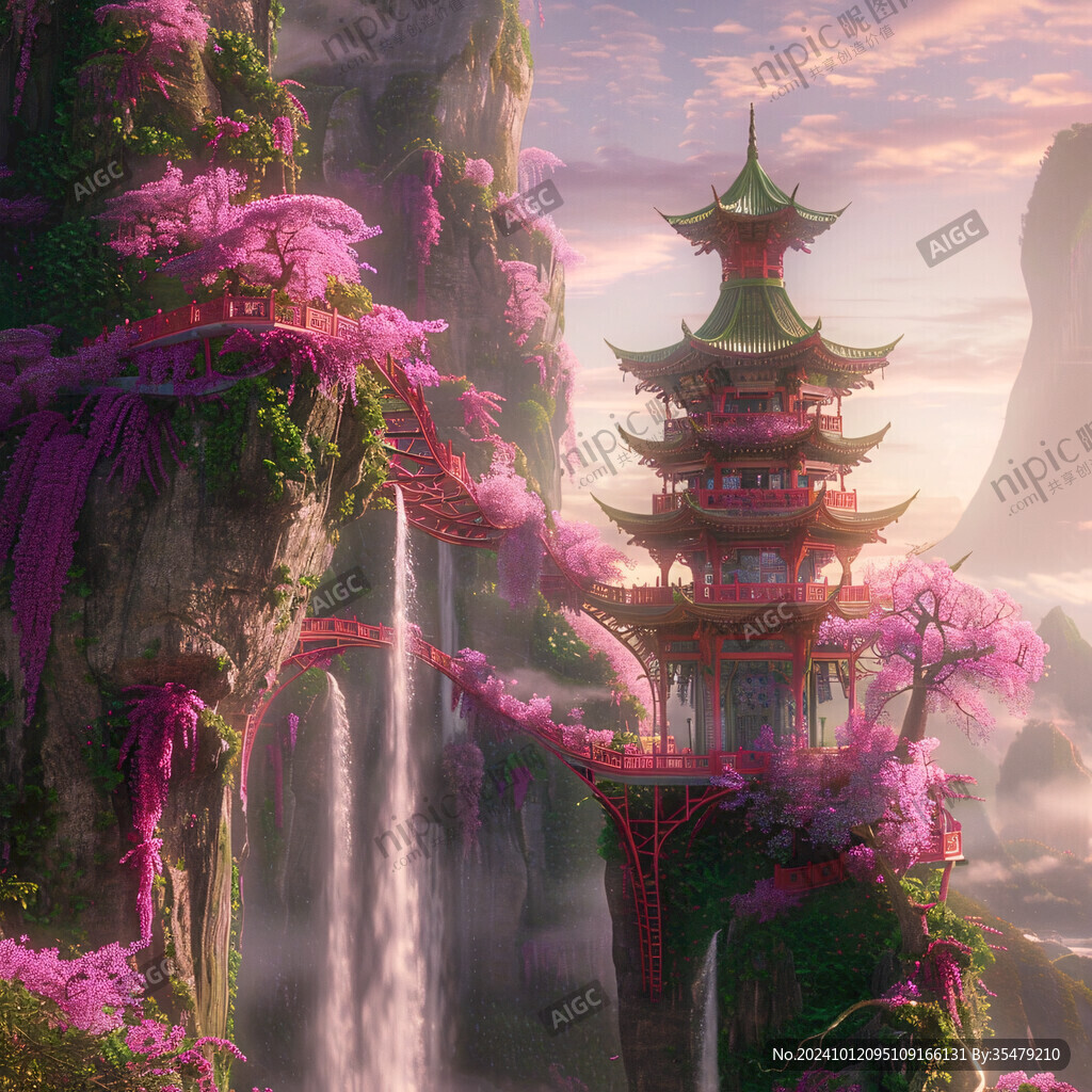 宫殿楼阁仙境仙人大殿