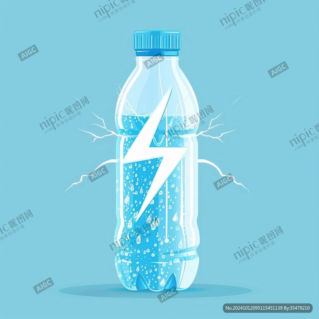 矿泉水插画