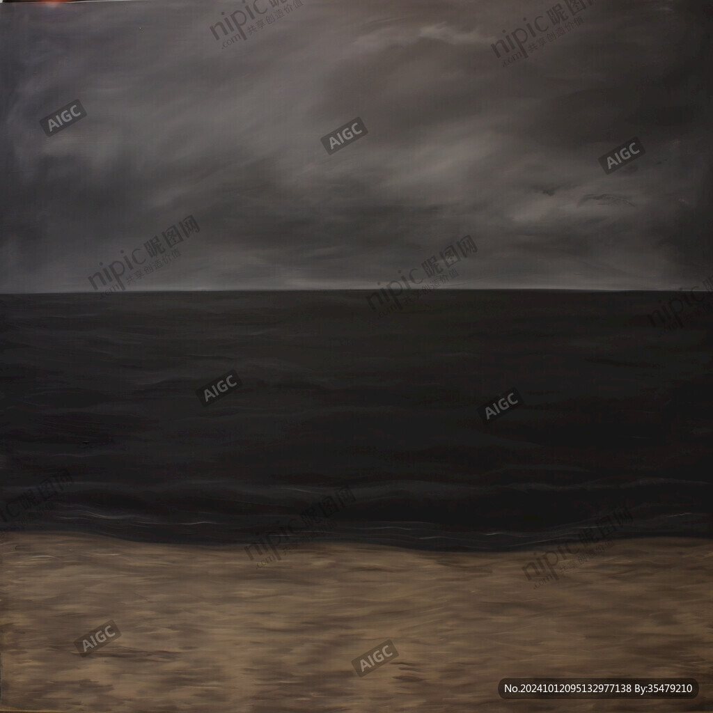 布面海上风景油画