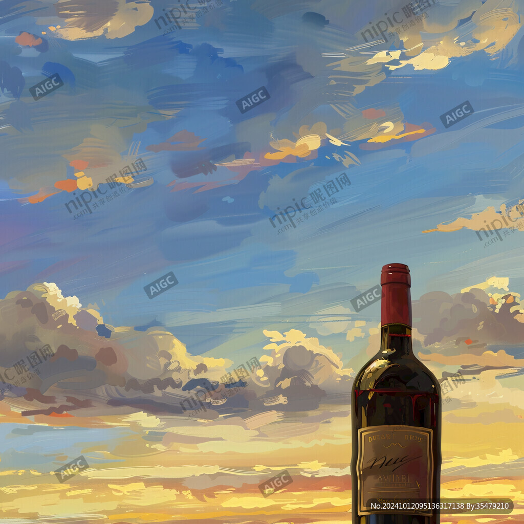 酒瓶插画