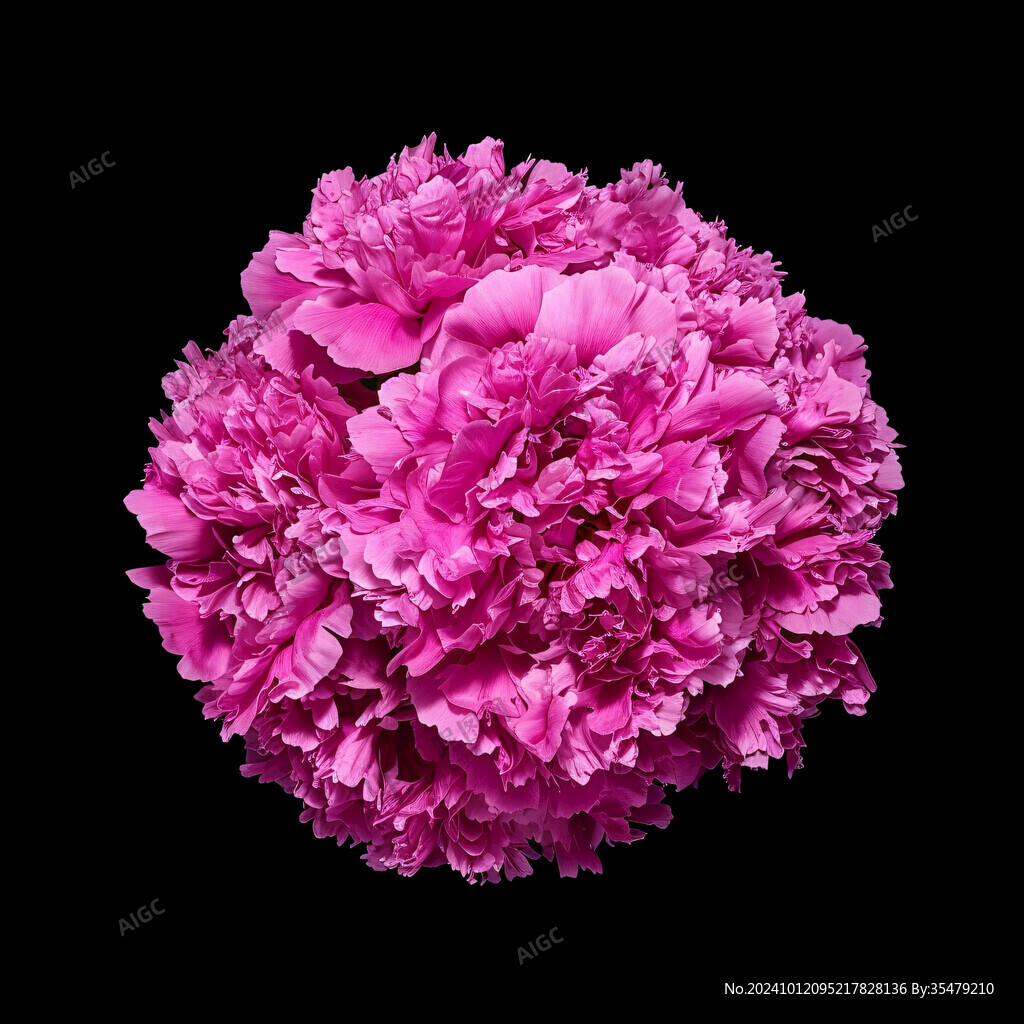 芍药花黑底图