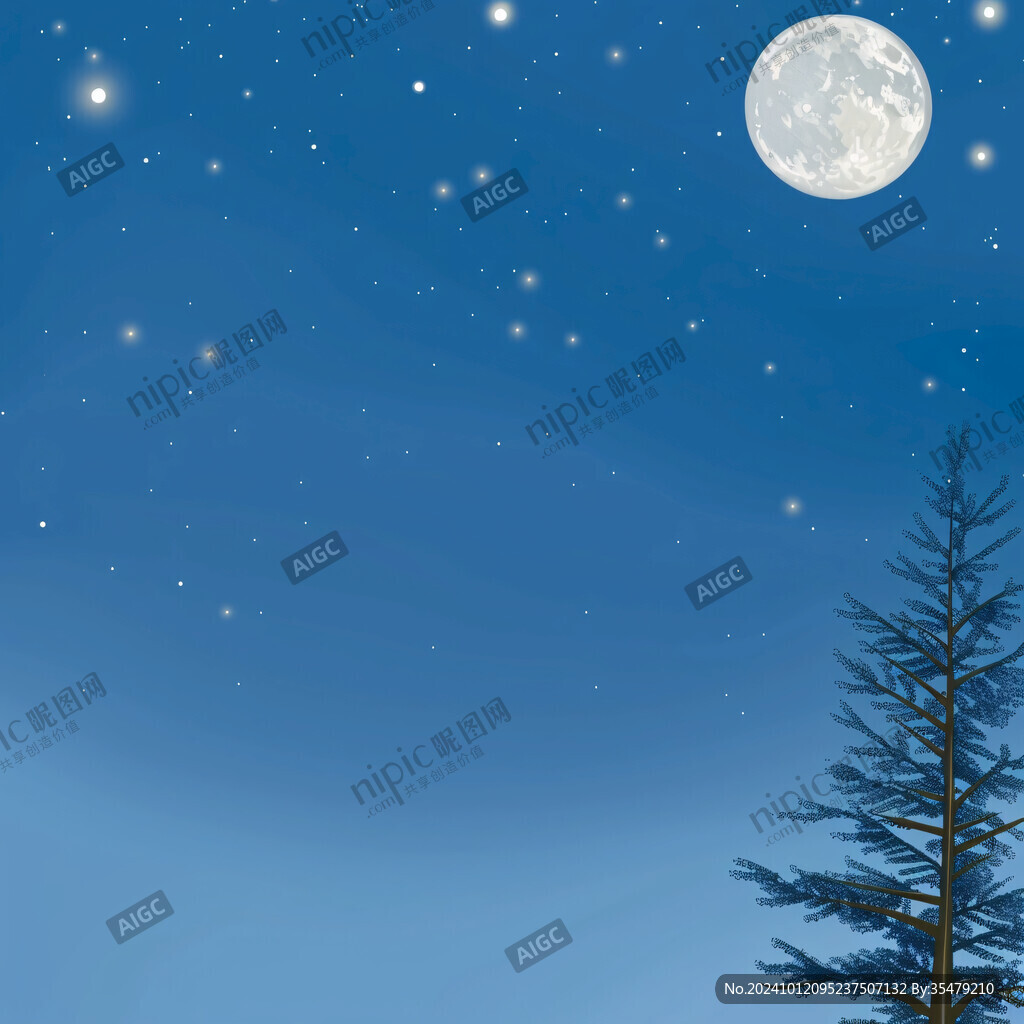 手绘水晶夜空效果