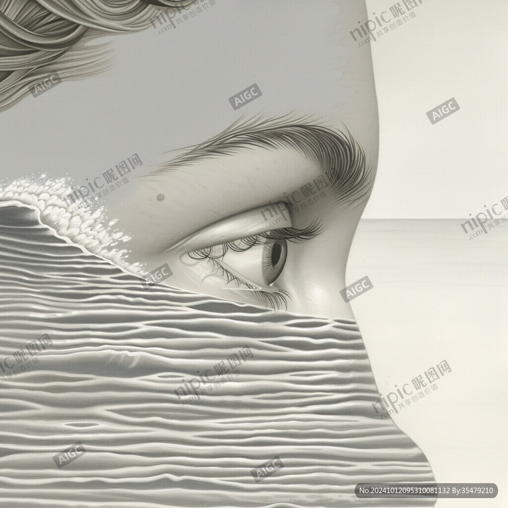 扭曲人像插画