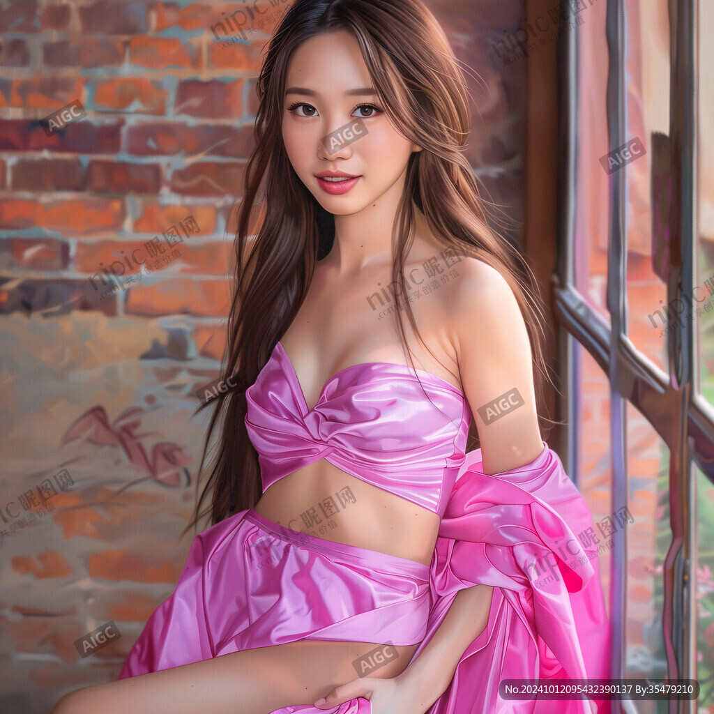 粉色内衣美女