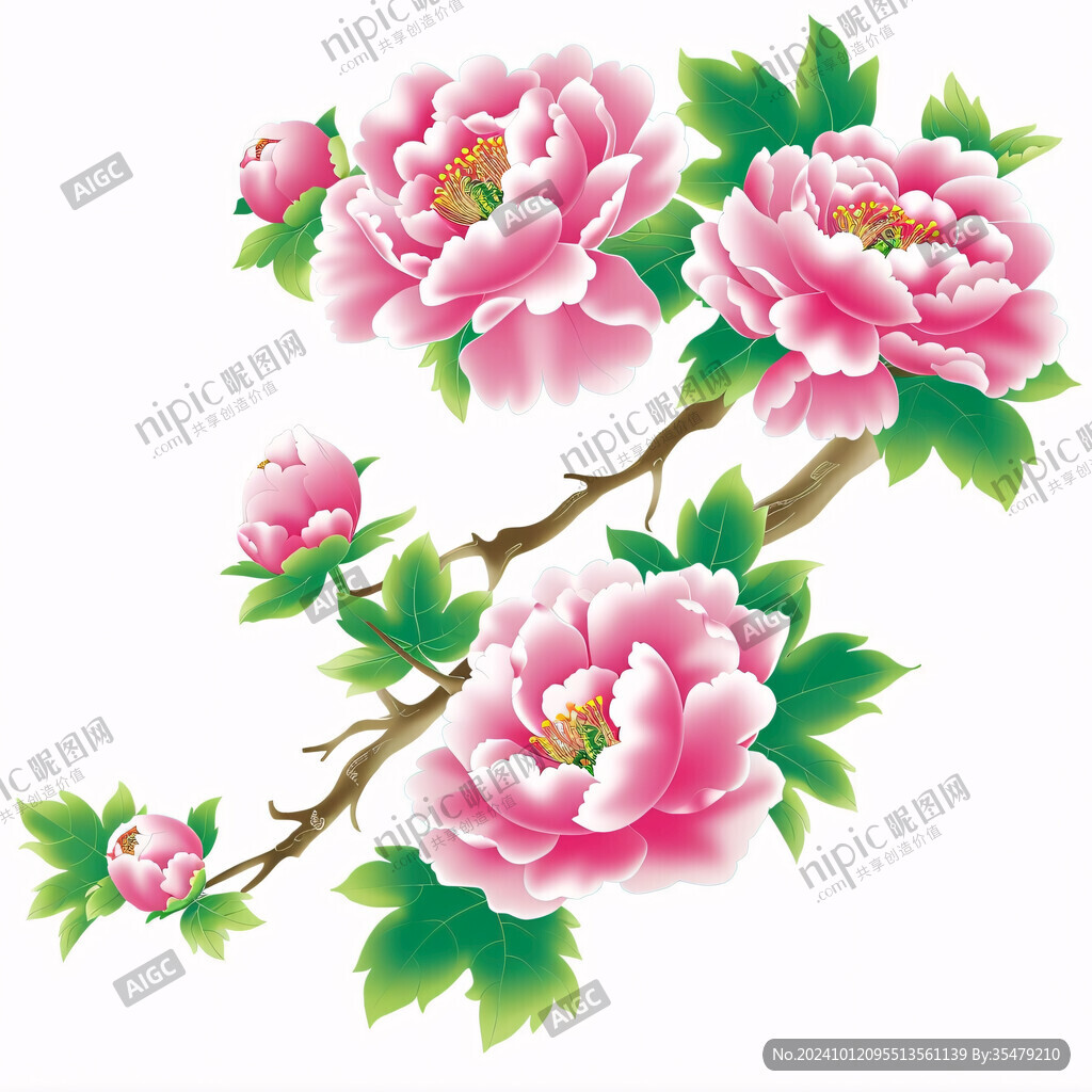 格式牡丹花