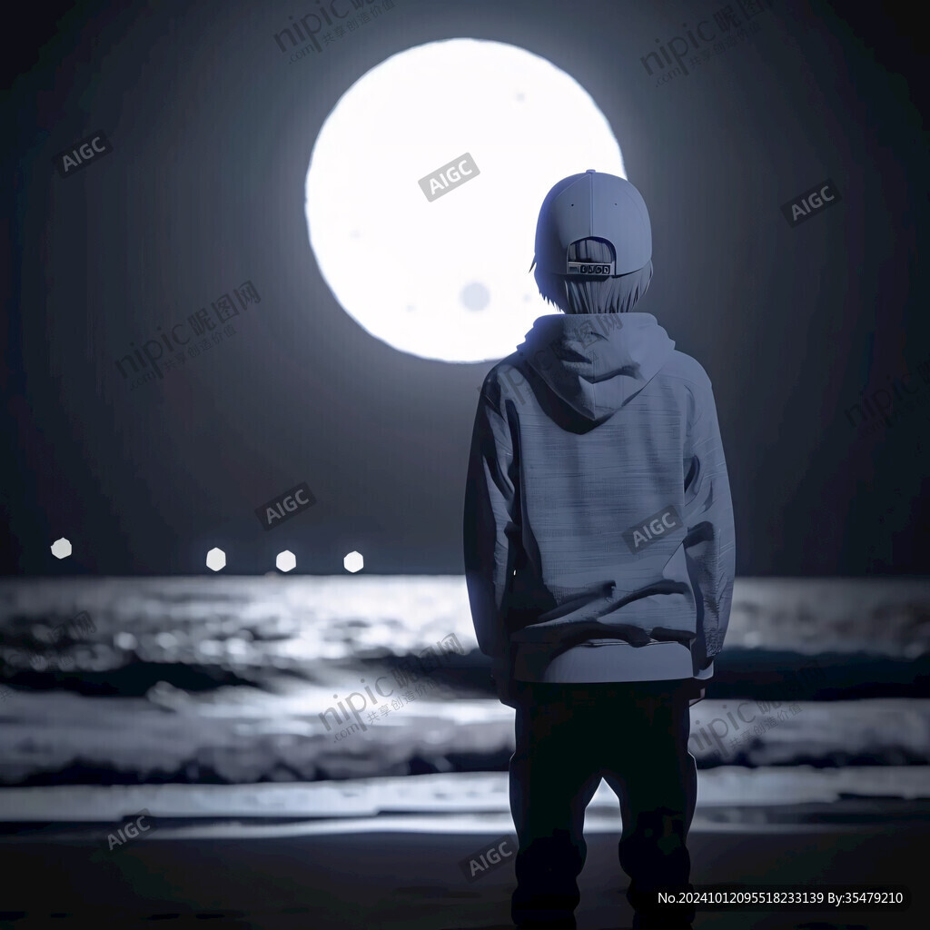 星辰大海男孩背影