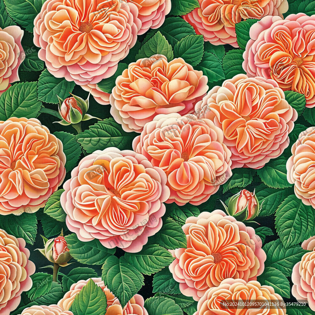 手绘立体牡丹花卉