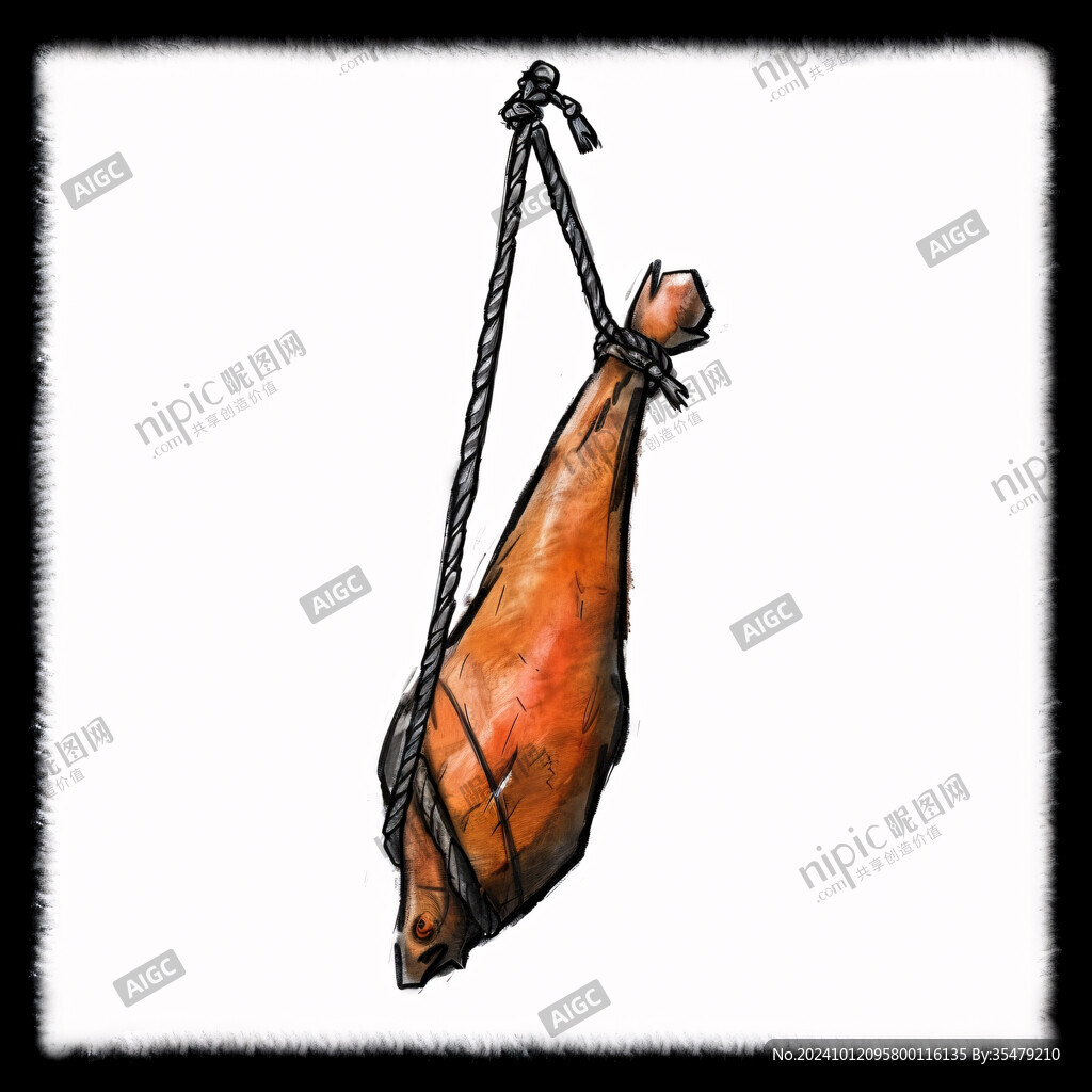 手绘腊肉腊肠