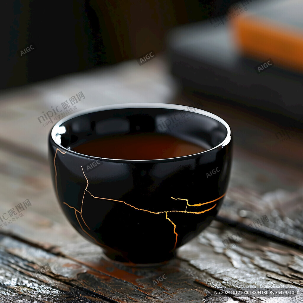 高端黑陶品茗杯