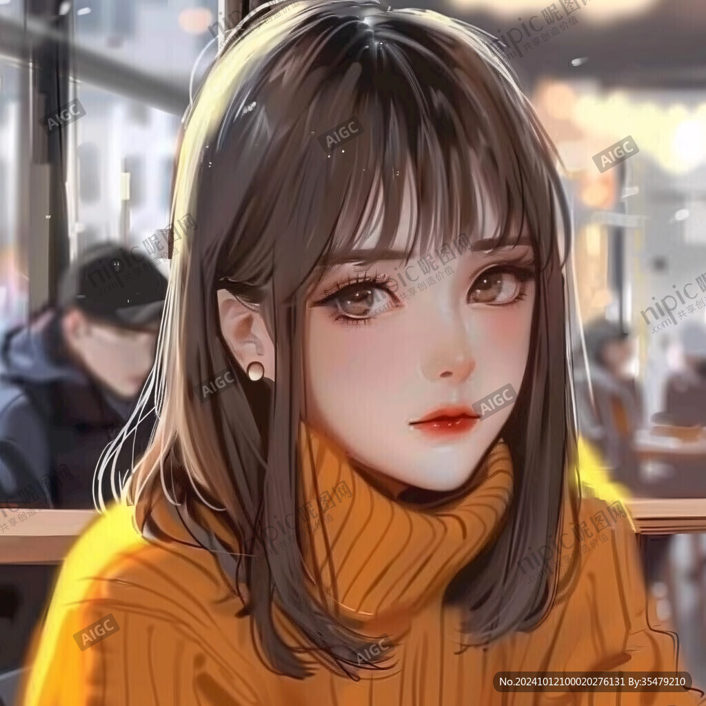 板绘少女插画