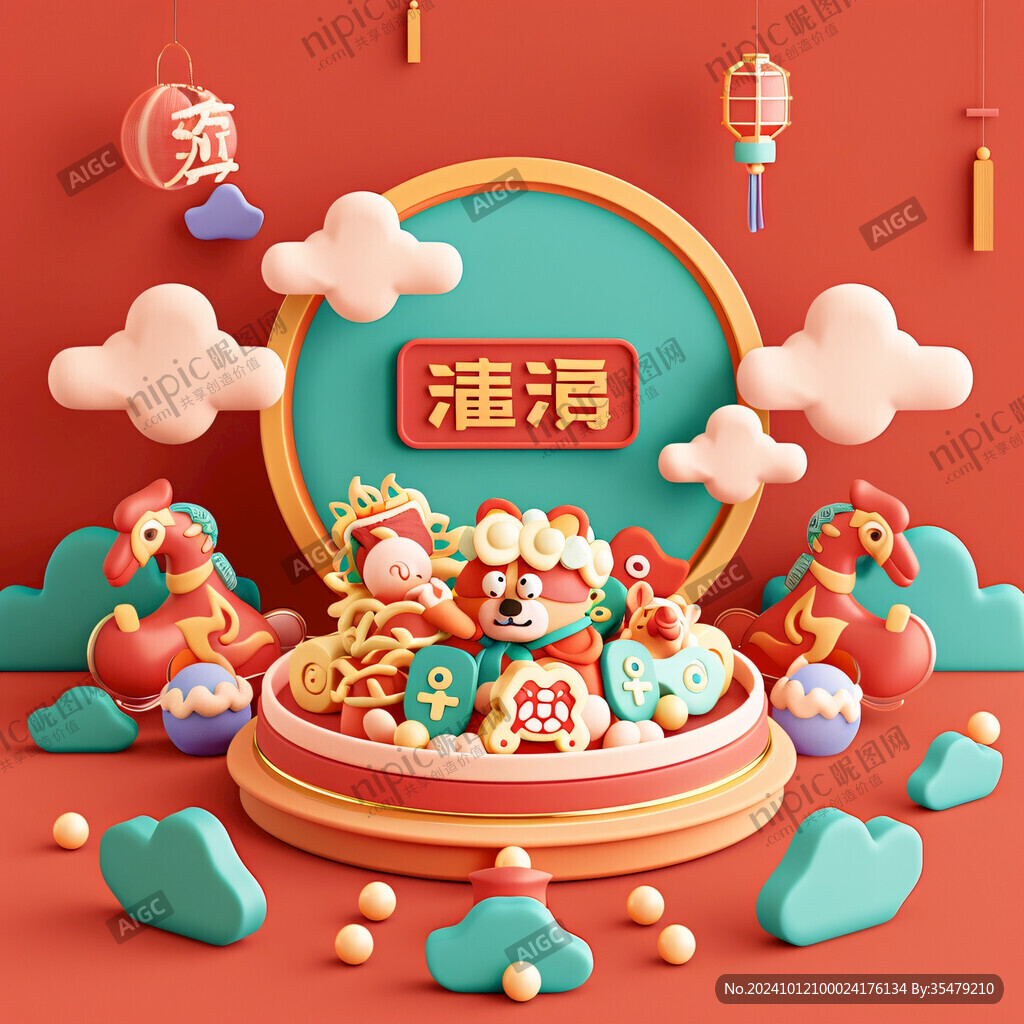 元宵节拍框堆头小景