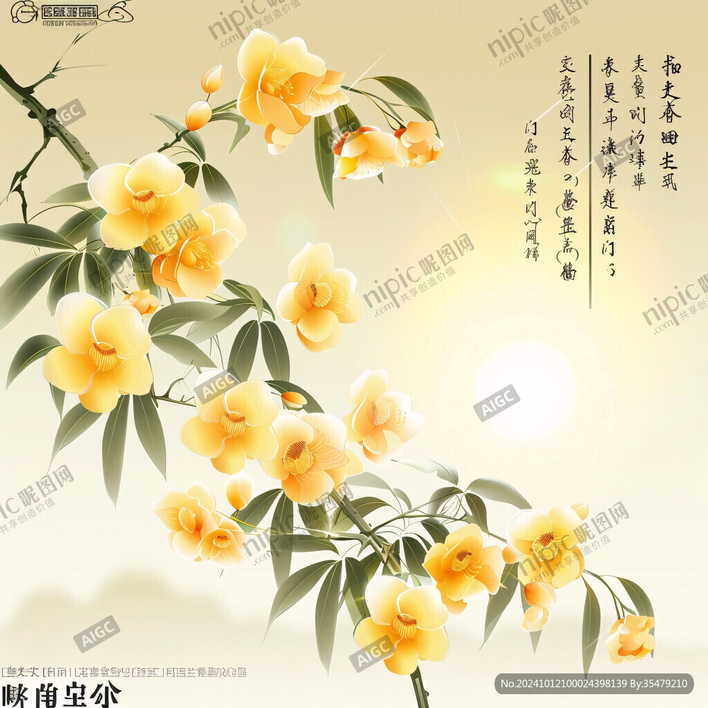凌霄花花纹设计
