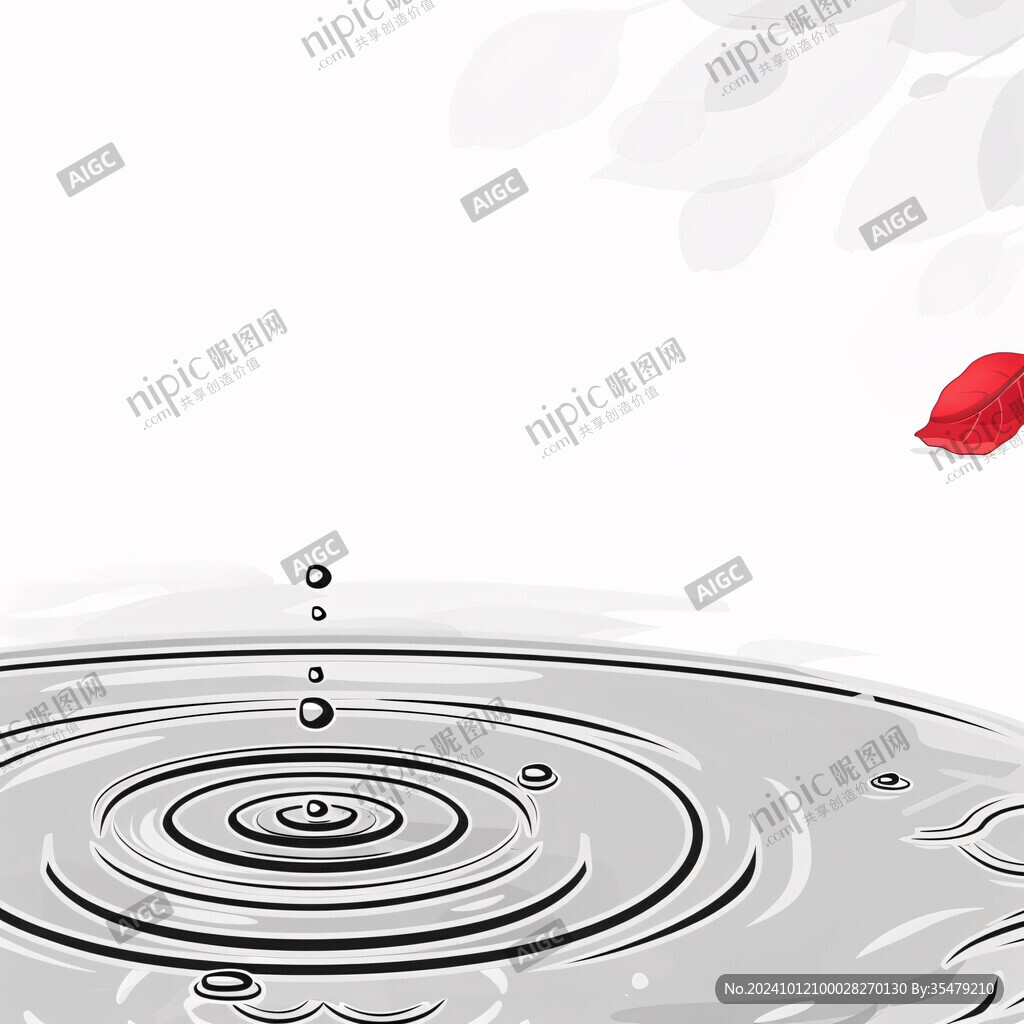 雨水海报素材