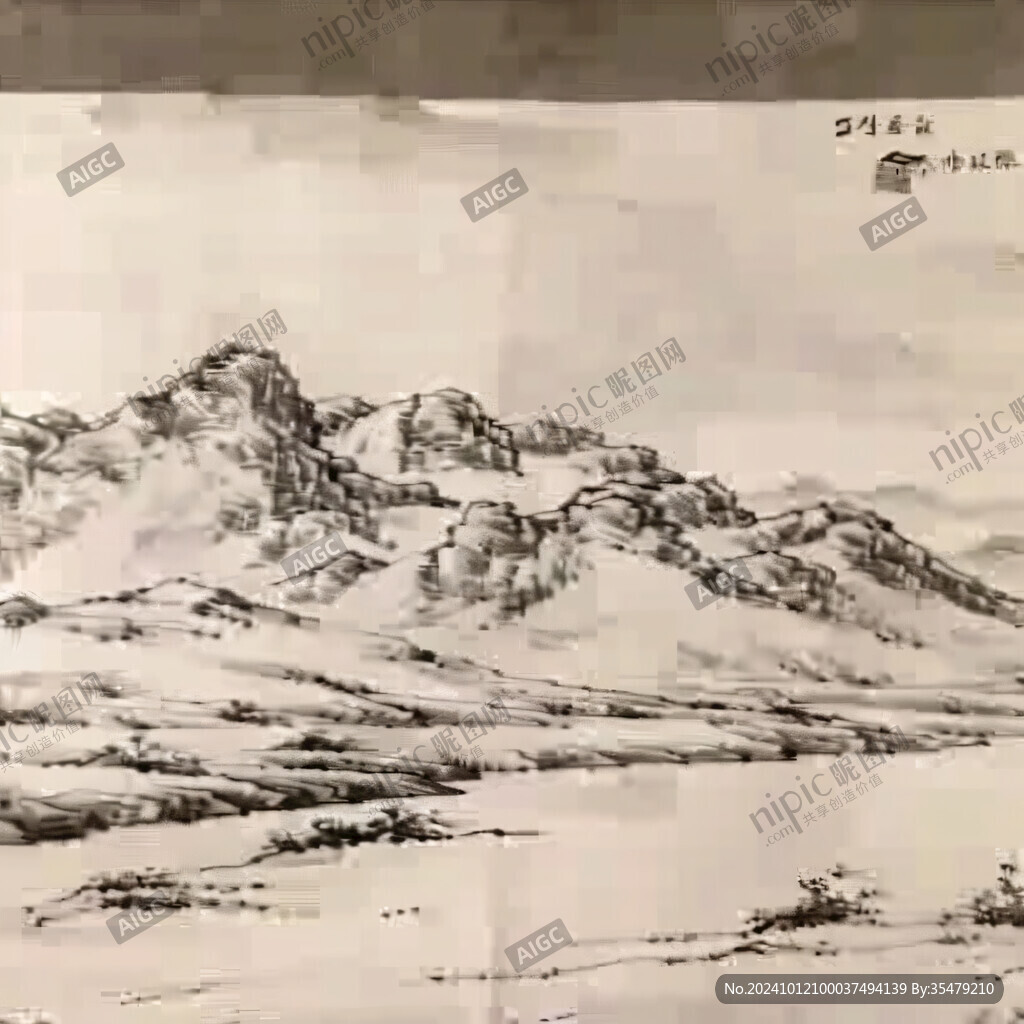 超大尺寸水墨远山