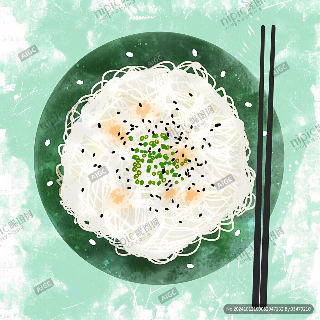 健康米面插画