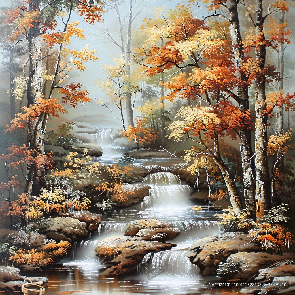 立体山水油画