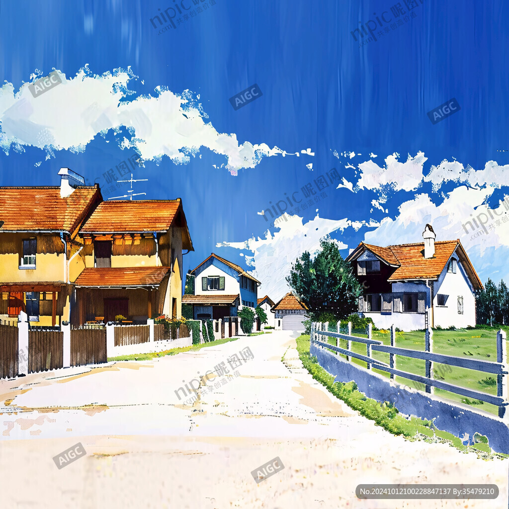 欧美乡村街景