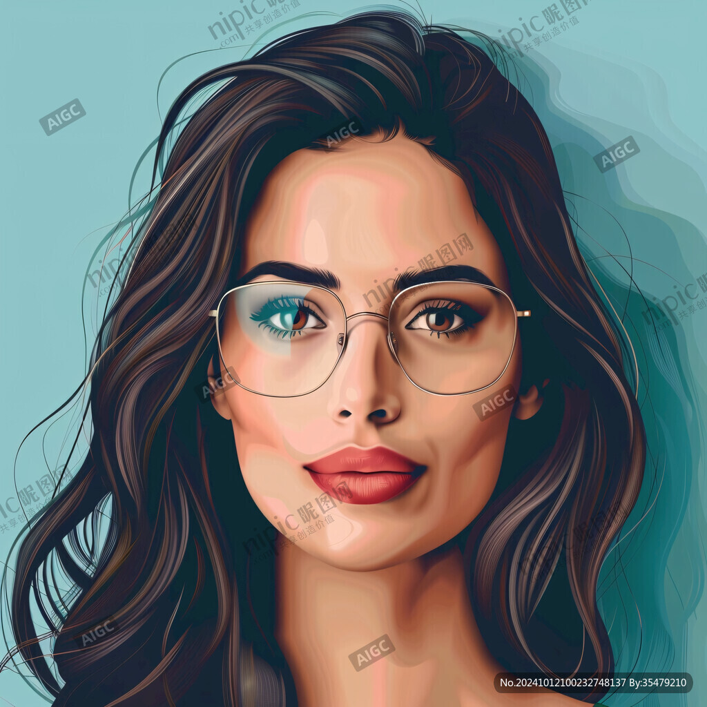 人物头像美女插画