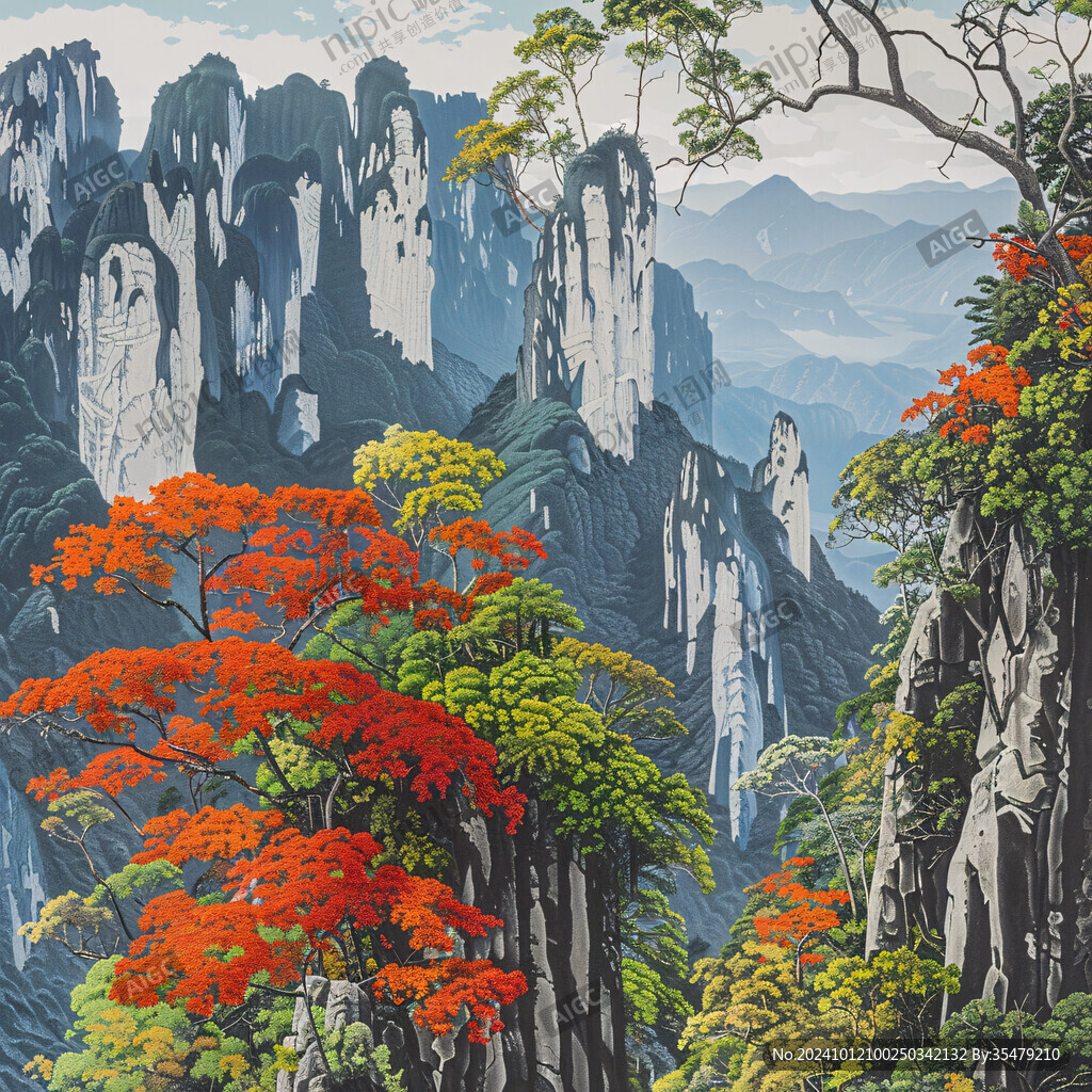 迎客松图片