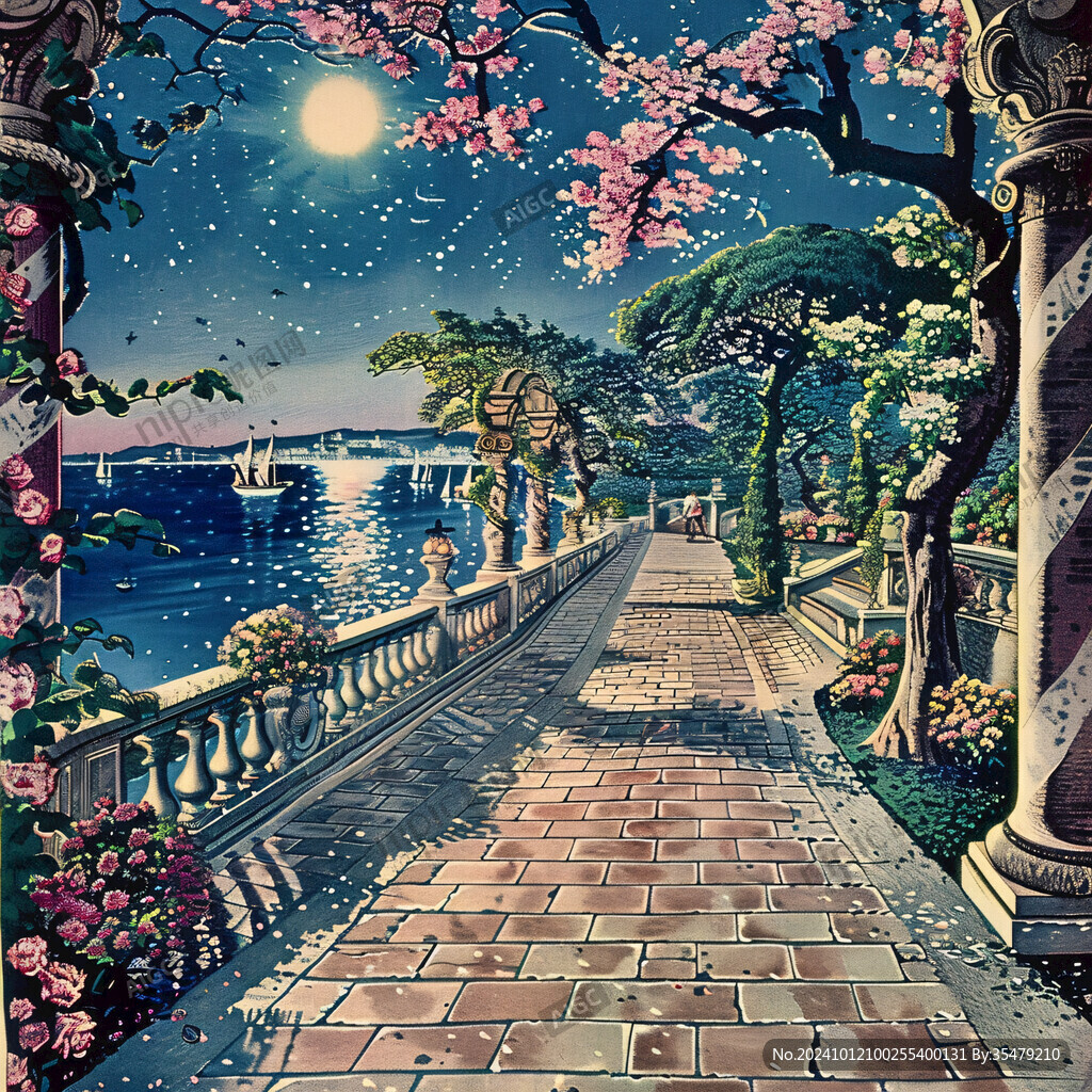 鼓浪洞天景观插画