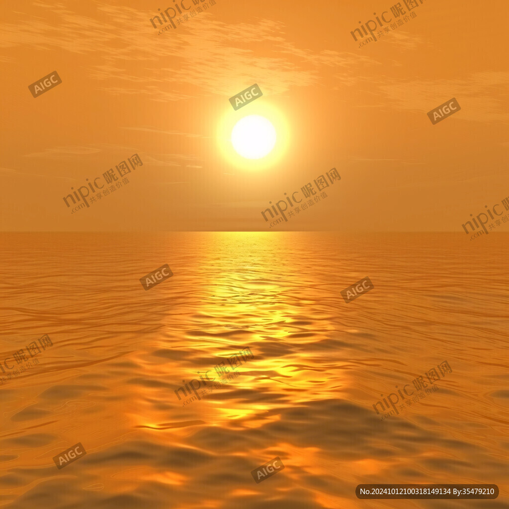 金光闪闪海面